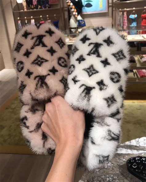 fluffy louis vuitton slippers|louis vuitton monogram sliders.